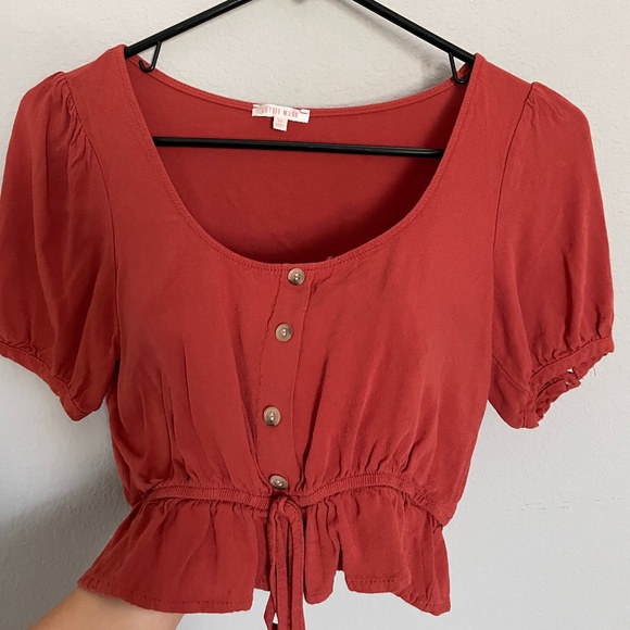 LOTTIE MOSS for PacSun Peasant Crop Top Size XS - Picture 5 of 6